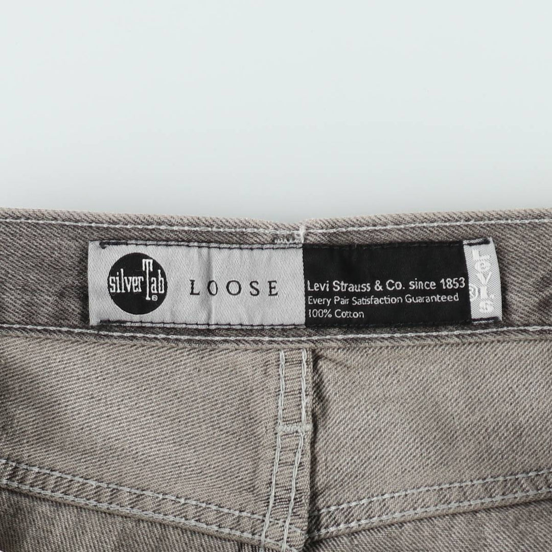 Levi's SILVER TAB Loose Tapered Denim Pants, Men's W37 (approx.) cotton gray type Vintage Second Hand