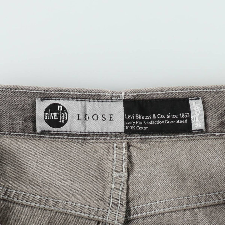 Levi's SILVER TAB Loose Tapered Denim Pants, Men's W37 (approx.) cotton gray type Vintage Second Hand