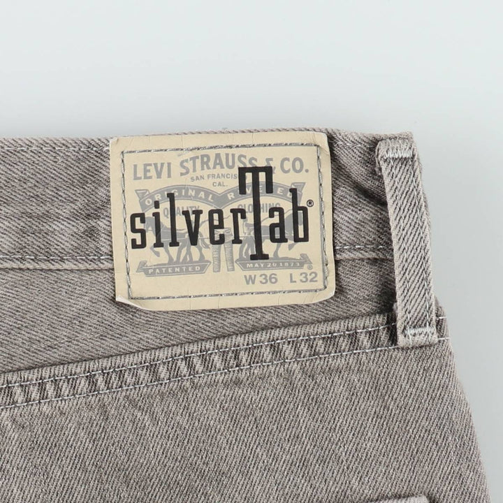 Levi's SILVER TAB Loose Tapered Denim Pants, Men's W37 (approx.) cotton gray type Vintage Second Hand