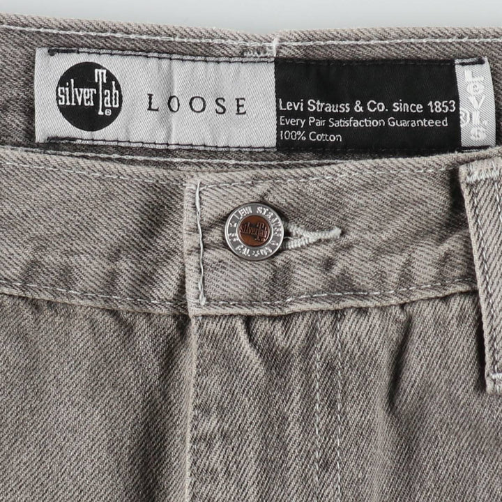 Levi's SILVER TAB Loose Tapered Denim Pants, Men's W37 (approx.) cotton gray type Vintage Second Hand