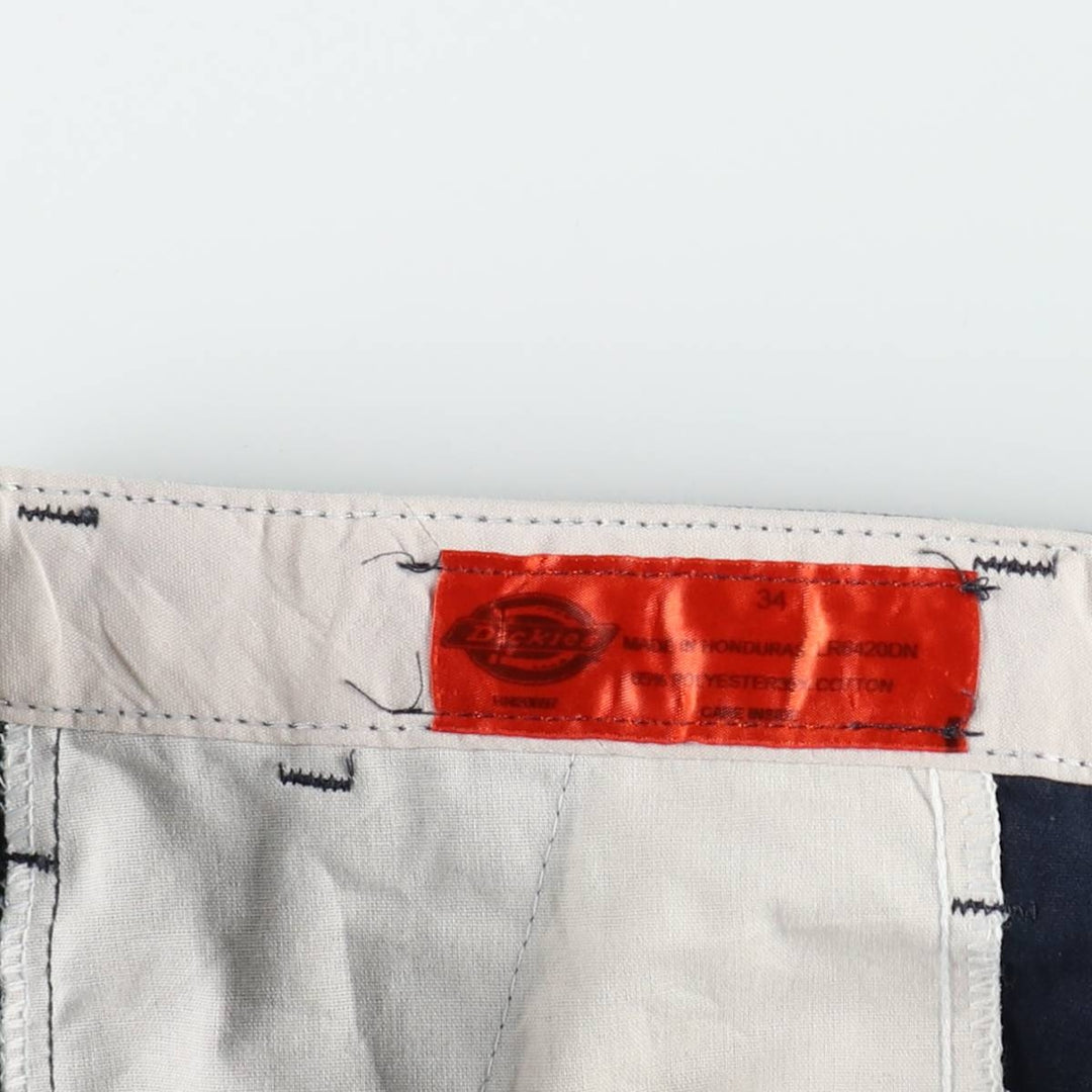 Dickies FLEX Work Shorts, Men's W35 (approx.) polyester navy blue type Vintage Second Hand