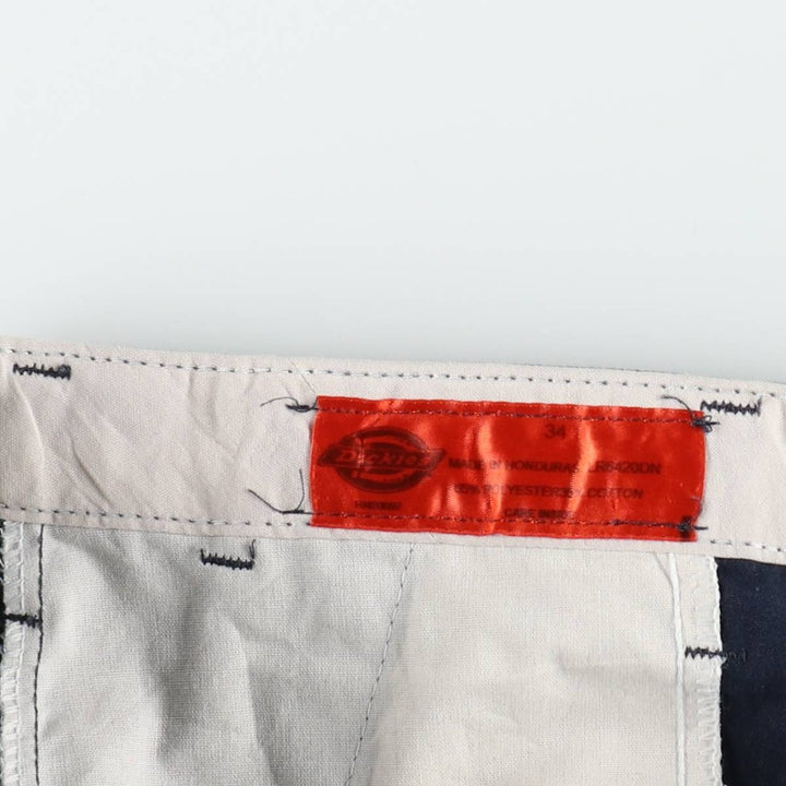 Dickies FLEX Work Shorts, Men's W35 (approx.) polyester navy blue type Vintage Second Hand