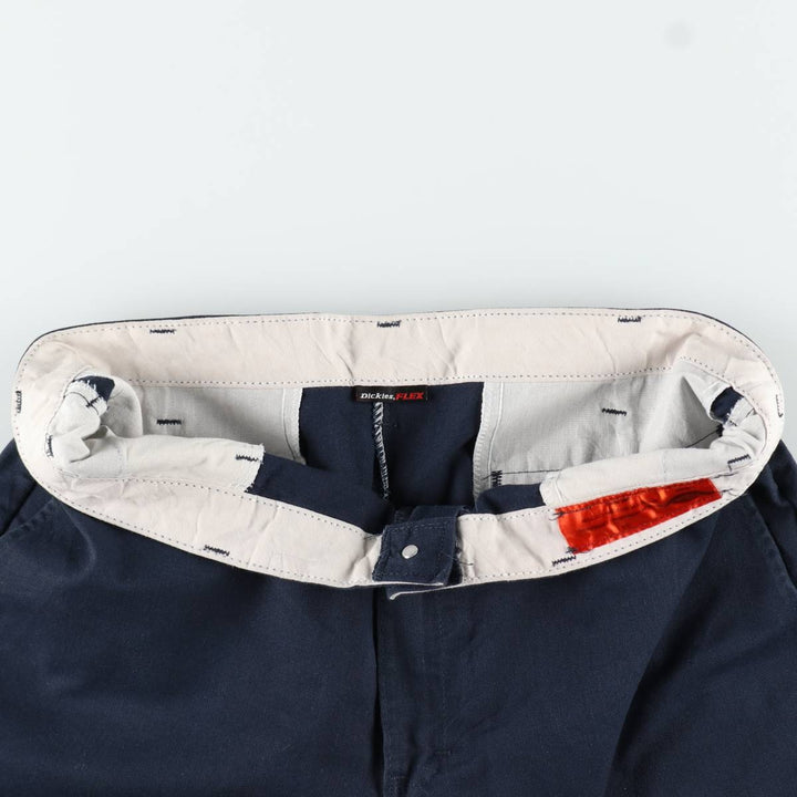 Dickies FLEX Work Shorts, Men's W35 (approx.) polyester navy blue type Vintage Second Hand
