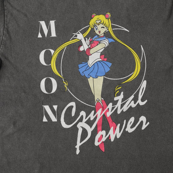 SAILOR MOON Usagi Tsukino Anime Character Print T-Shirt (Men's Size M) cotton Charcoal Vintage Second Hand