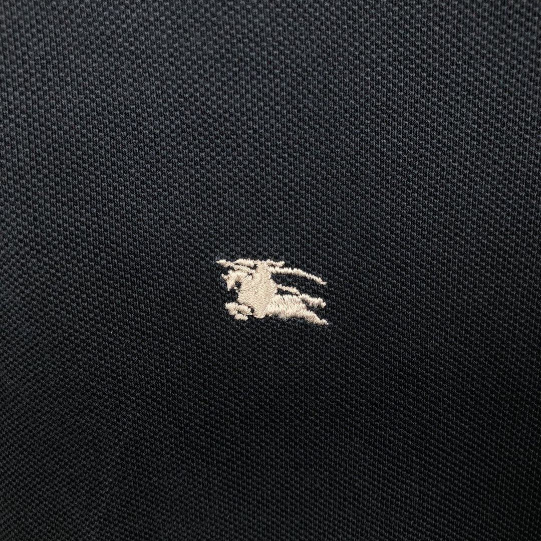 Burberry's London Classic Fit Short-Sleeve Polo Shirt, Men's Size M (approx.) cotton black type Vintage Second Hand