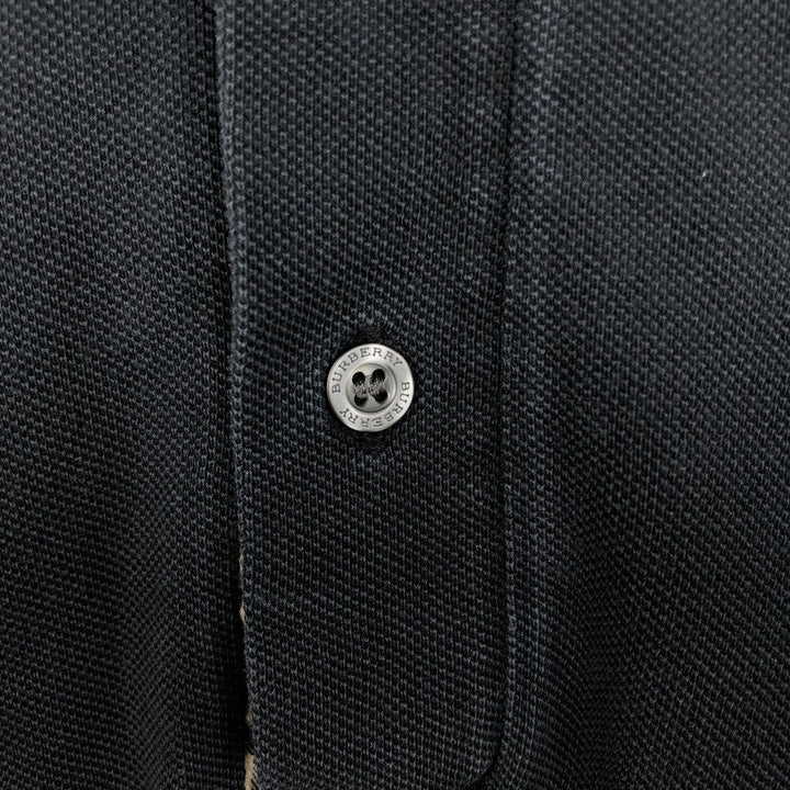 Burberry's London Classic Fit Short-Sleeve Polo Shirt, Men's Size M (approx.) cotton black type Vintage Second Hand