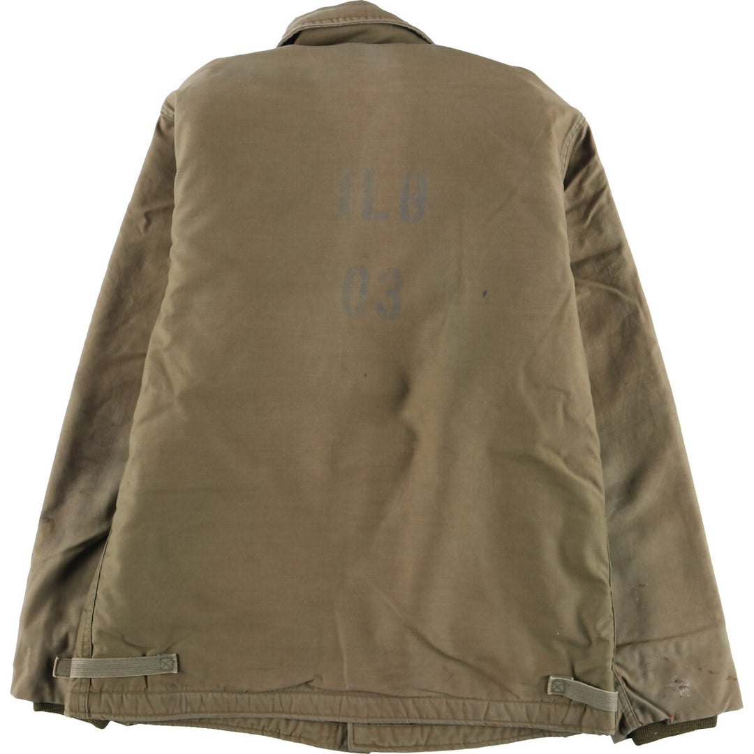 1981 delivery, genuine US military A-2 back stenciled military deck jacket, made in USA, MEDIUM (38-40), men's L, vintage /eaa376083