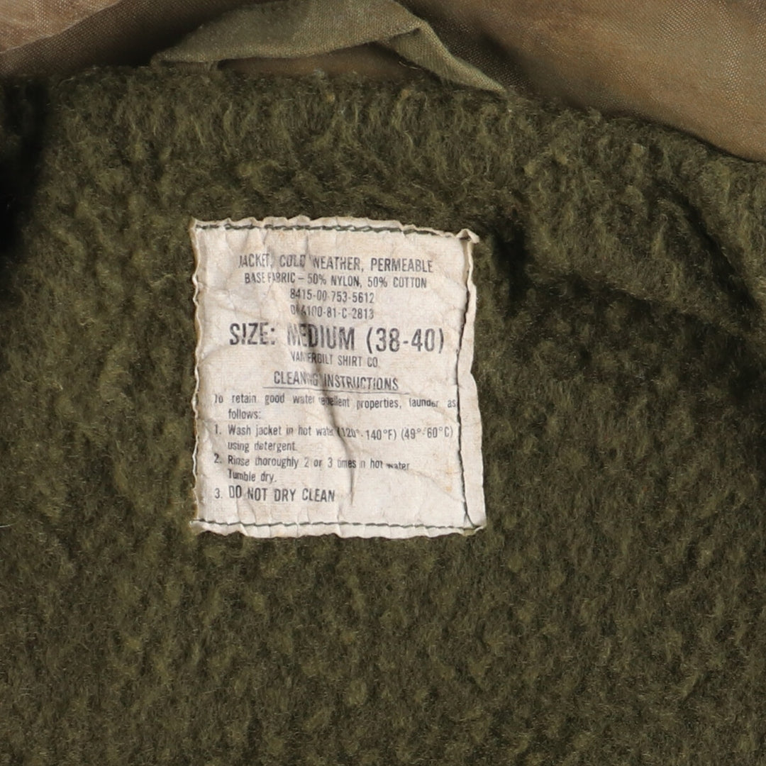 1981 delivery, genuine US military A-2 back stenciled military deck jacket, made in USA, MEDIUM (38-40), men's L, vintage /eaa376083