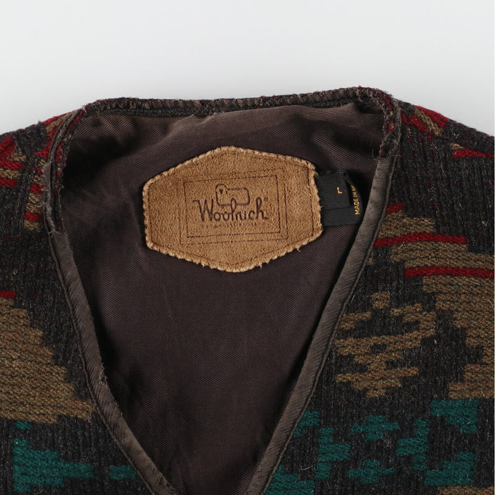 90'S WOOLRICH Open-front Native Pattern Wool Vest Made in USA Men's L Vintage /eaa376084