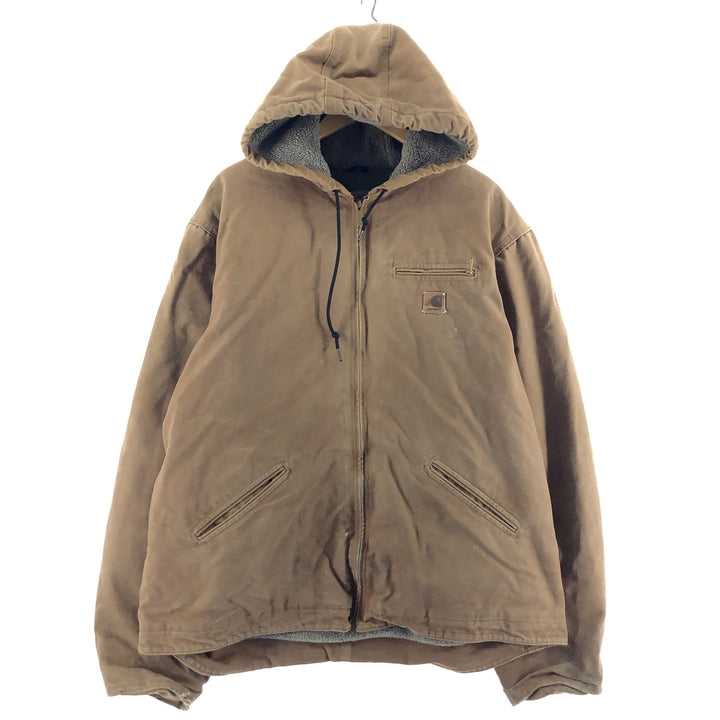 Big size Carhartt Detroit jacket with hood, duck fabric full zip parka, men's XXXL / eaa376263