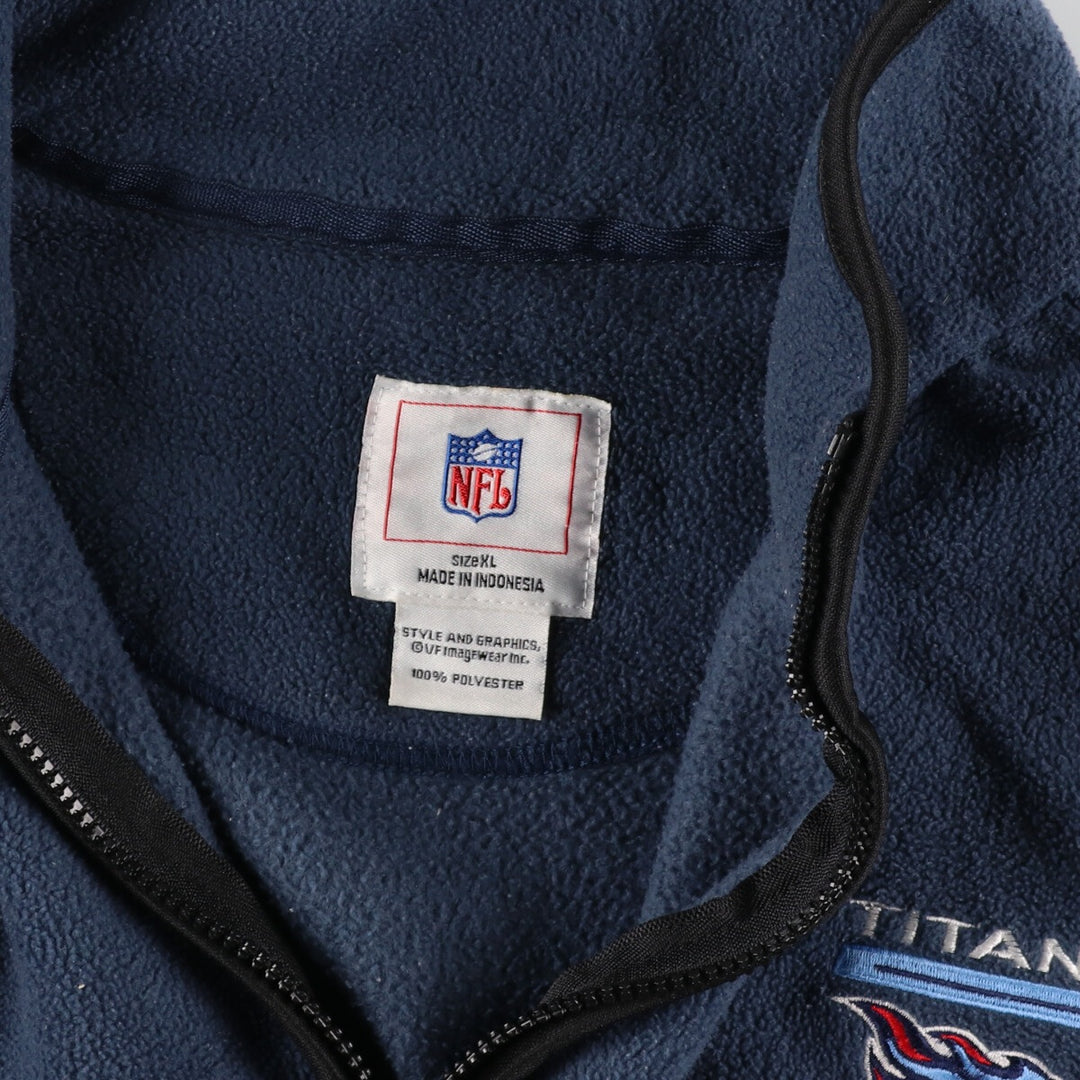 NFL TENNESSEE TITANS Tennessee Titans Half Zip Fleece Pullover Men's XL /eaa376450