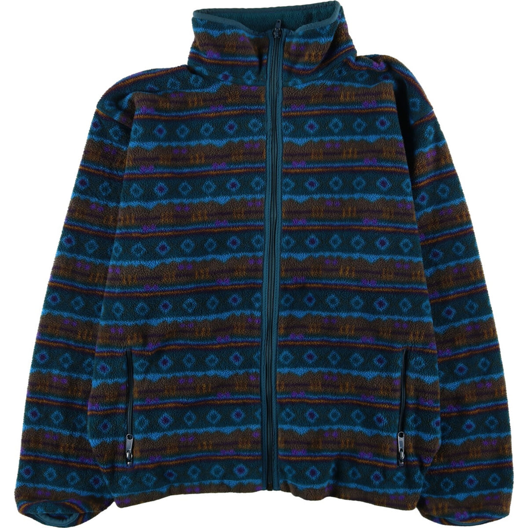 LLBean All-over Pattern Fleece Jacket Men's L /eaa376731