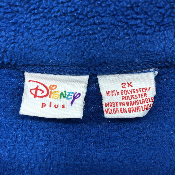 90'S DISNEY PLUS POOH Eeyore Half Zip Fleece Pullover Men's XL Vintage /eaa376772