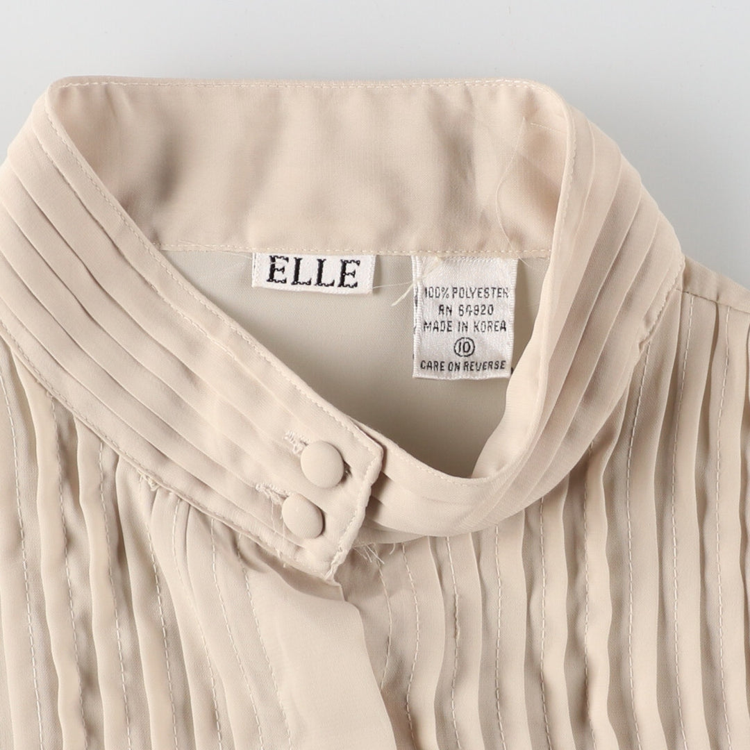 ELLE Long Sleeve Stand Collar Blouse Women's M /eaa376791