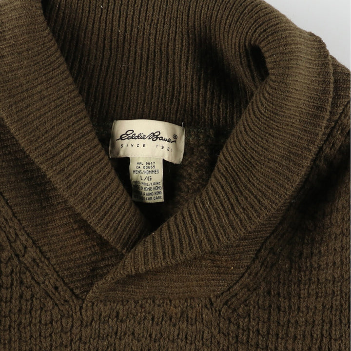 Eddie Bauer shawl collar wool knit sweater men's XL /eaa376950