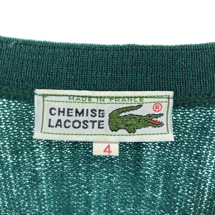 70'S Lacoste LACOSTE CHEMISE French Lacoste V-neck wool knit sweater size 4 men's L vintage /eaa377113