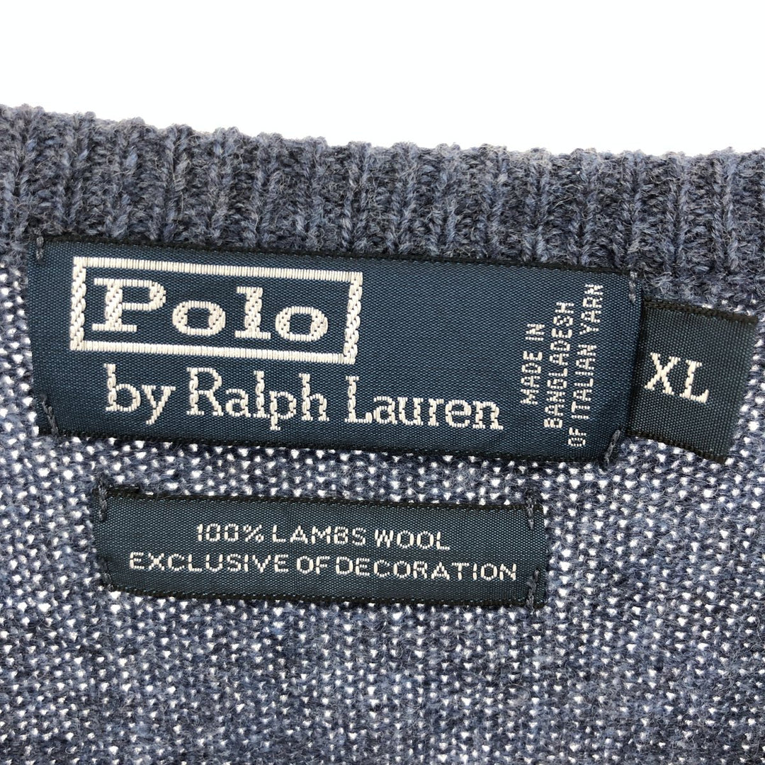 Ralph Lauren POLO by Ralph Lauren V-neck lamb wool knit sweater Men's XL /eaa377114