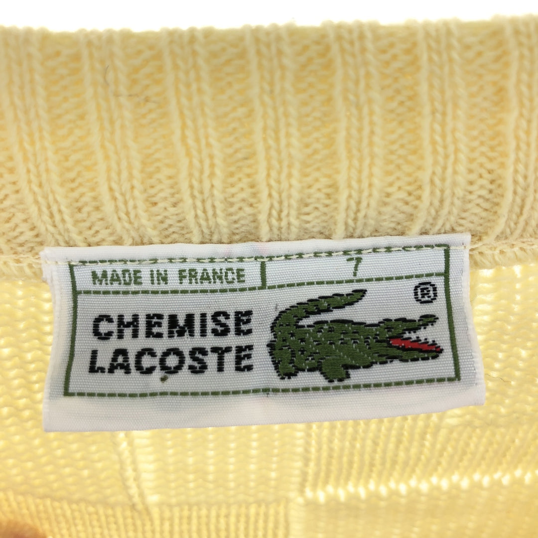 80'S Lacoste LACOSTE CHEMISE French Lacoste wool x acrylic knit sweater made in France size 7 men's XL vintage /eaa377116