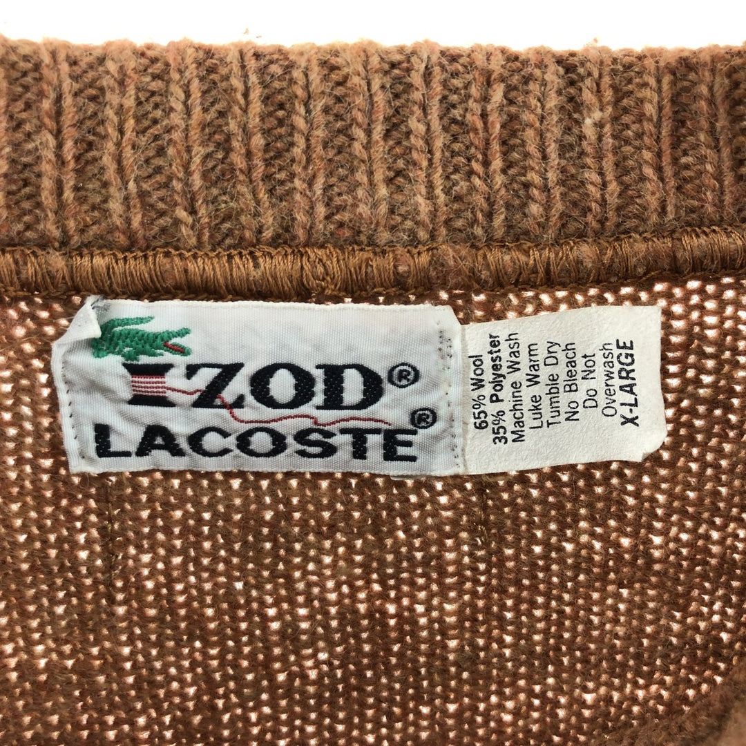 70'S Lacoste IZOD wool knit sweater, men's XL, vintage /eaa377128