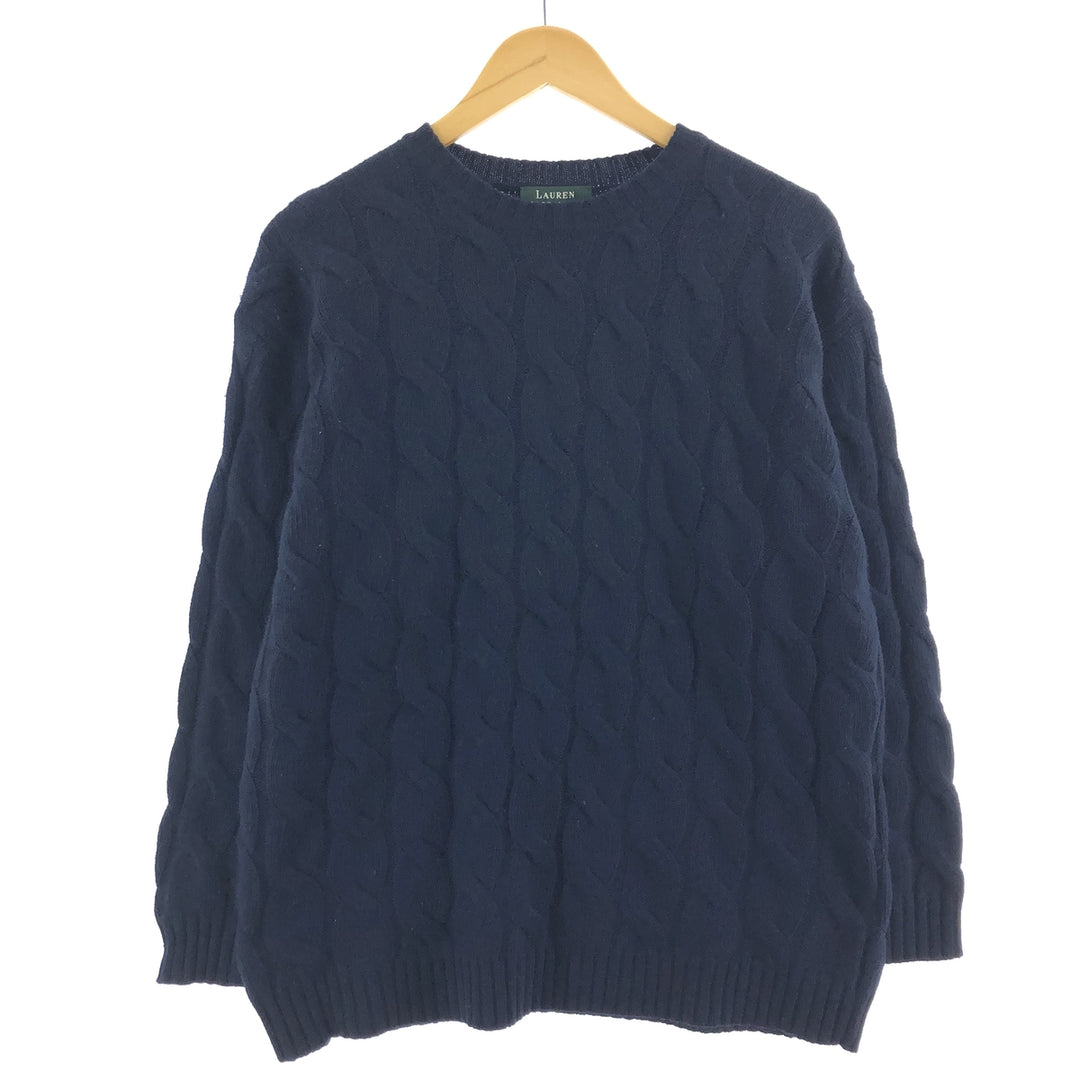 Ralph Lauren LAUREN Cable knit wool sweater for women L /eaa377132