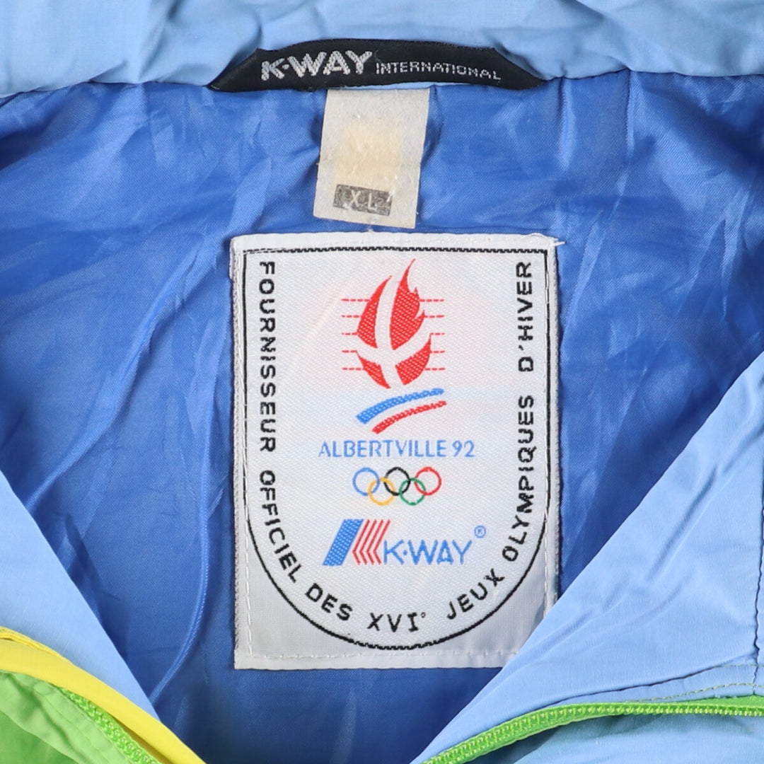 90'S K-WAY ALBERTVILLE OLYMPIC 1992 Padded Mountain Jacket Men's XXL Vintage /eaa377134