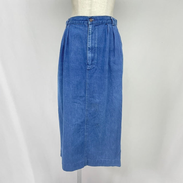 90'S J.Crew denim long tight skirt made in USA women's L vintage /eaa377478