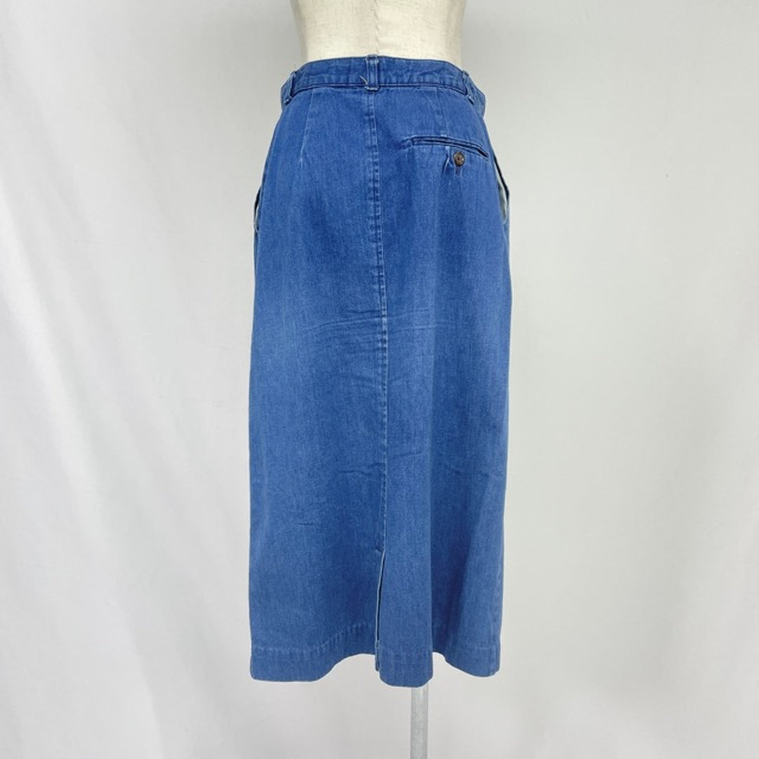 90'S J.Crew denim long tight skirt made in USA women's L vintage /eaa377478