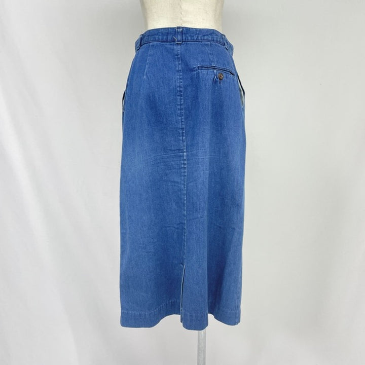 90'S J.Crew denim long tight skirt made in USA women's L vintage /eaa377478