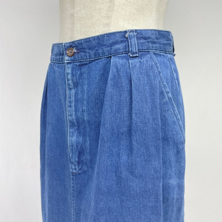 90'S J.Crew denim long tight skirt made in USA women's L vintage /eaa377478