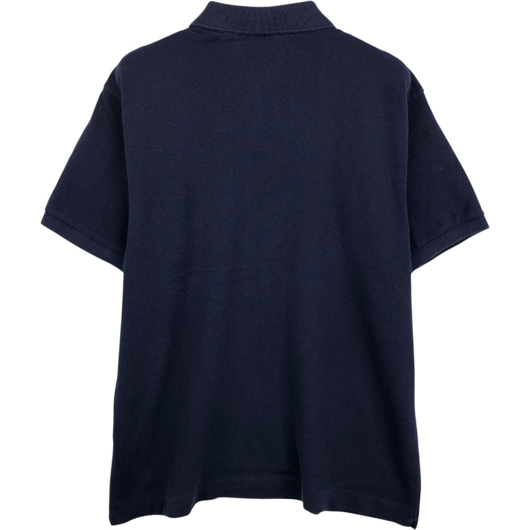 Lacoste Classic Fit short sleeve polo shirt, men's size L cotton navy blue type Vintage Second Hand