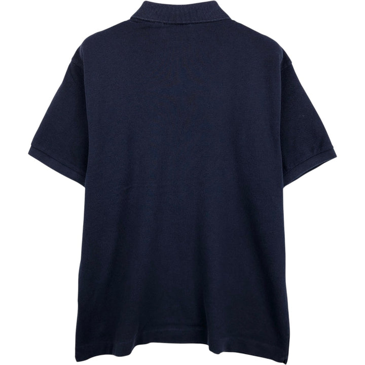 Lacoste Classic Fit short sleeve polo shirt, men's size L cotton navy blue type Vintage Second Hand