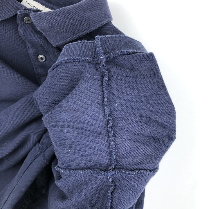 Lacoste Classic Fit short sleeve polo shirt, men's size L cotton navy blue type Vintage Second Hand