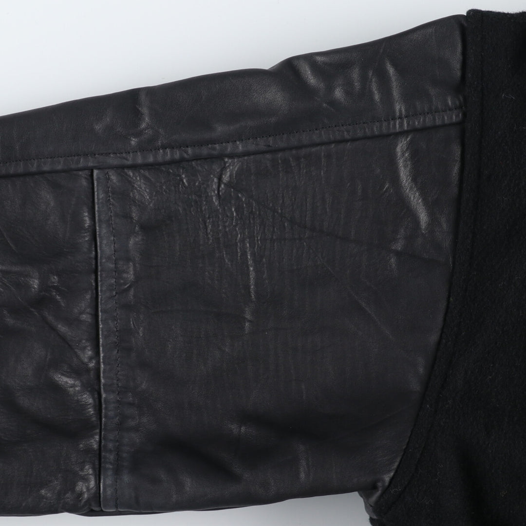 Back patch, leather sleeve wool varsity jacket, award jacket, varsity jacket, men's L /eaa377625