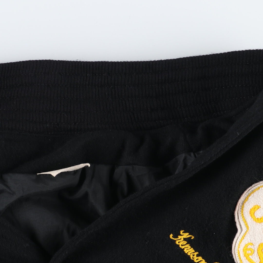 Back patch, leather sleeve wool varsity jacket, award jacket, varsity jacket, men's L /eaa377625