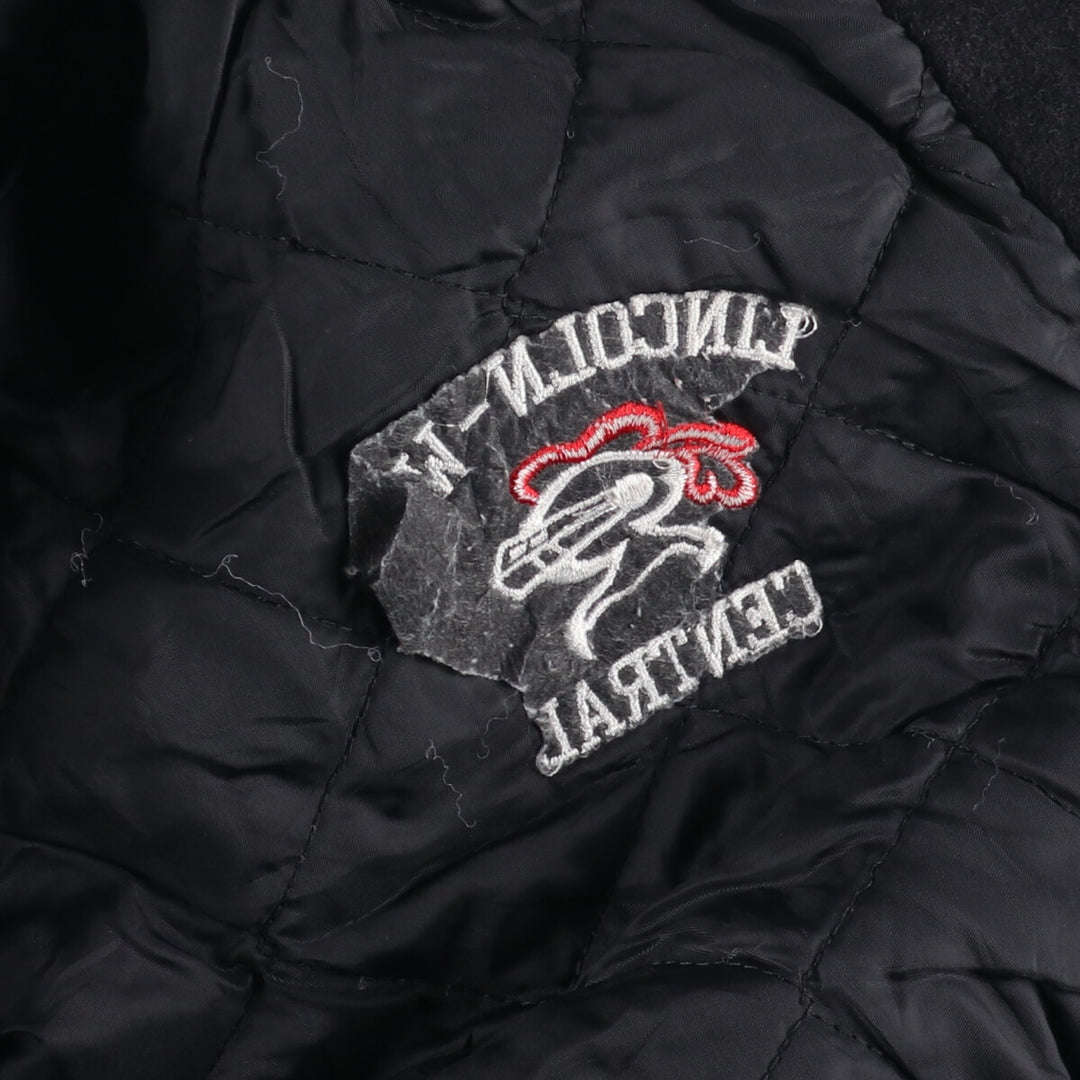 90'S GAME SPORTSWEAR Back Patch Leather Sleeve Wool Stadium Jacket Award Jacket Varsity Jacket Made in USA Men's XL /eaa377626