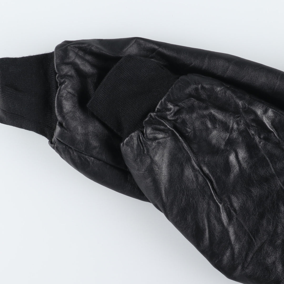 HOLLOWAY Wool Leather Sleeve Varsity Jacket with Back Embroidery and Sleeve Patches, Award Jacket, Varsity Jacket, Made in USA, Men's L /eaa377628