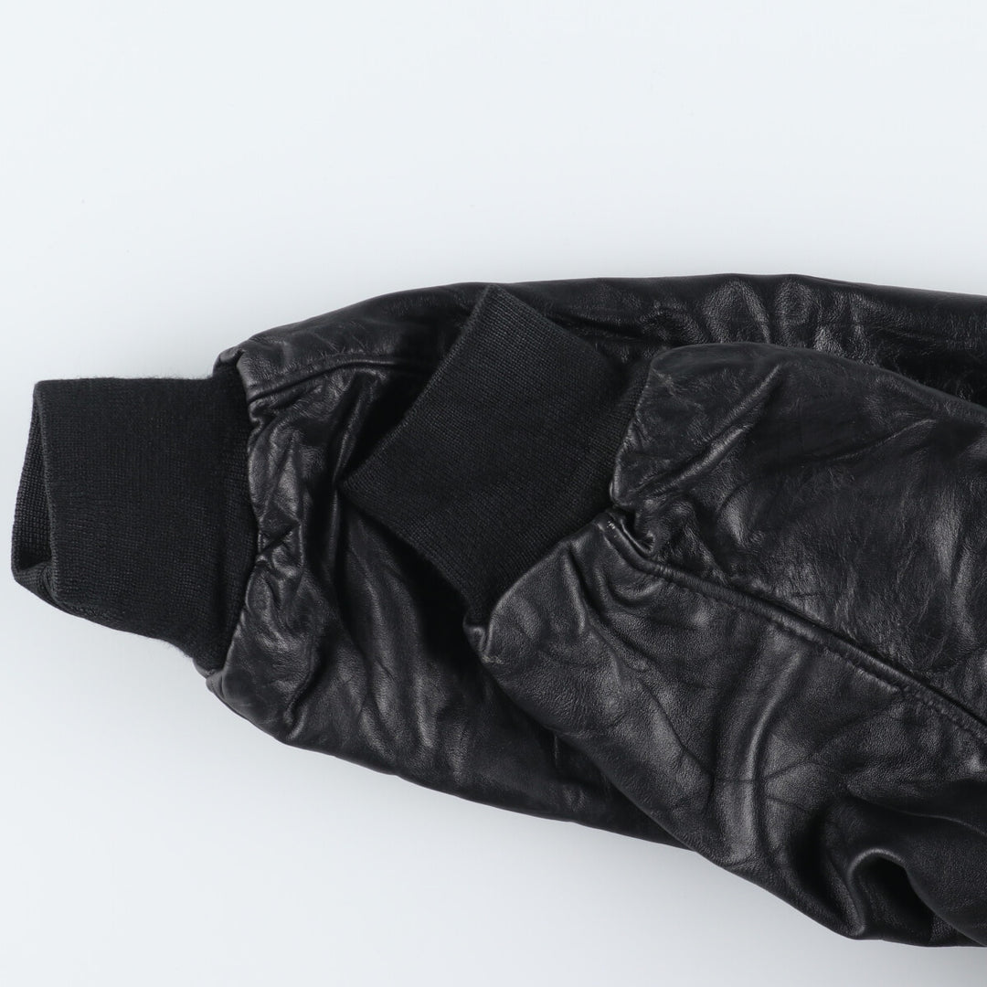 HOLLOWAY Wool Leather Sleeve Varsity Jacket with Back Embroidery and Sleeve Patches, Award Jacket, Varsity Jacket, Made in USA, Men's L /eaa377628