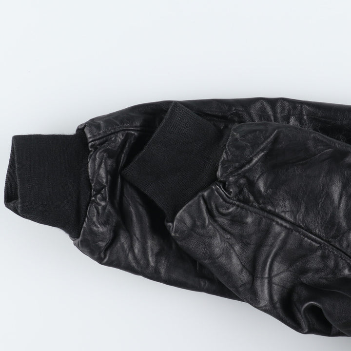 HOLLOWAY Wool Leather Sleeve Varsity Jacket with Back Embroidery and Sleeve Patches, Award Jacket, Varsity Jacket, Made in USA, Men's L /eaa377628