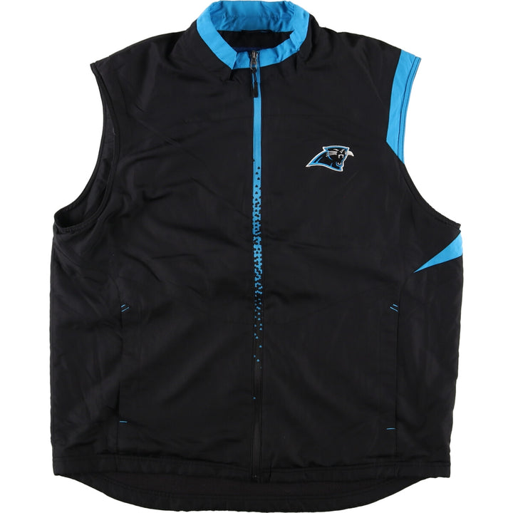 NFL CAROLINA PANTHERS Carolina Panthers Back Patch Fleece Vest Men's XL /eaa377650