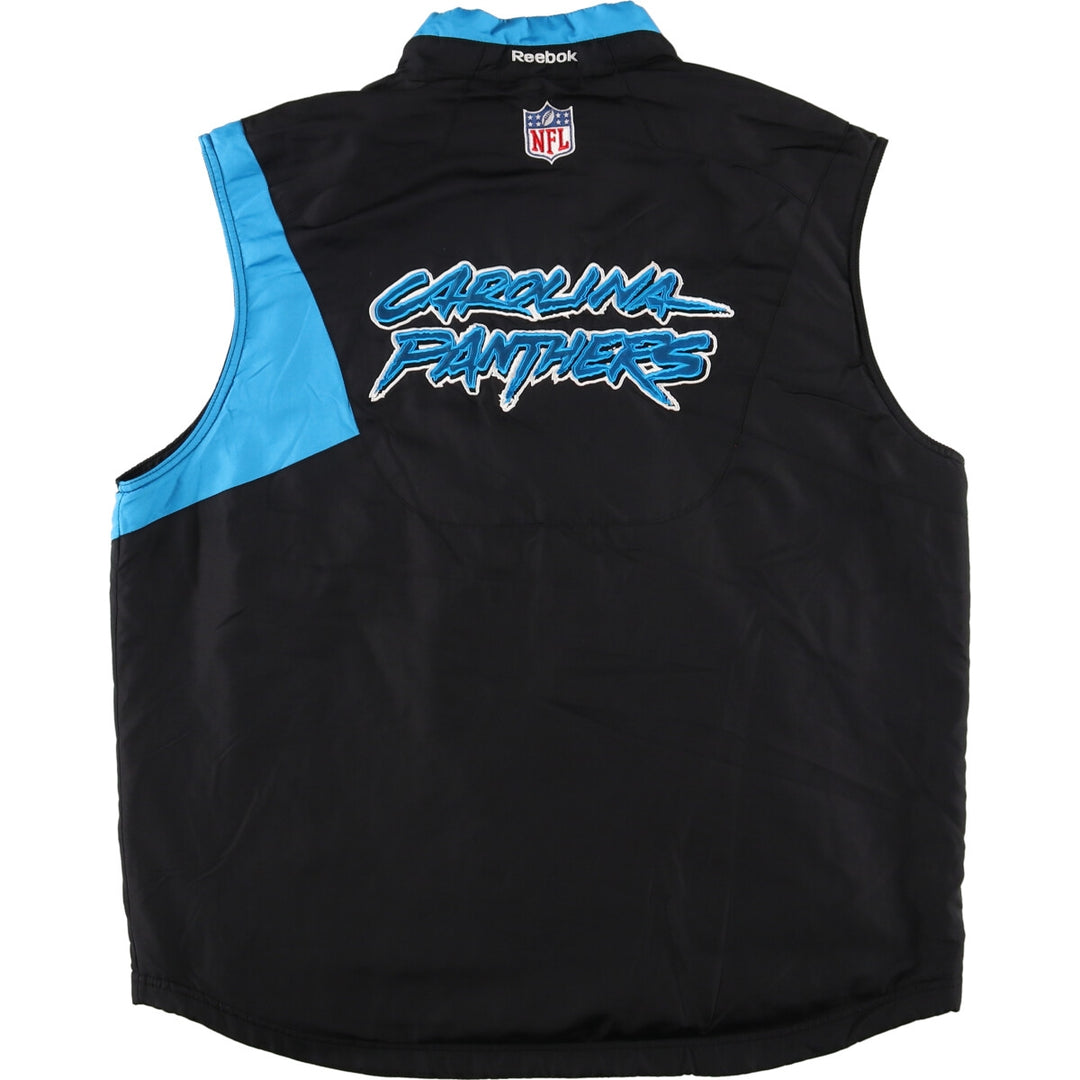 NFL CAROLINA PANTHERS Carolina Panthers Back Patch Fleece Vest Men's XL /eaa377650