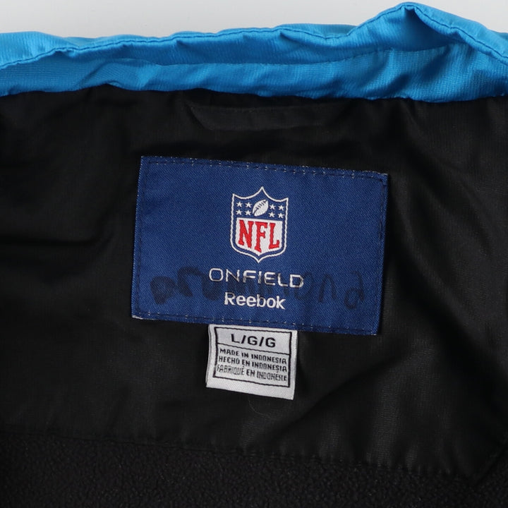 NFL CAROLINA PANTHERS Carolina Panthers Back Patch Fleece Vest Men's XL /eaa377650