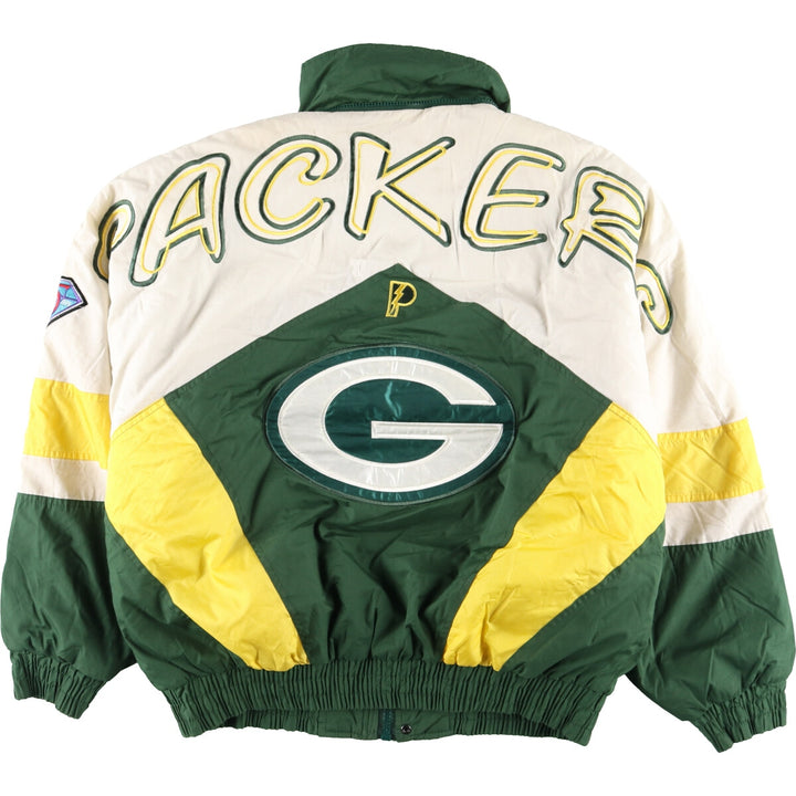 90'S PRO PLAYER NFL GREEN BAY PACKERS Padded Jacket Men's XL Vintage /eaa377838
