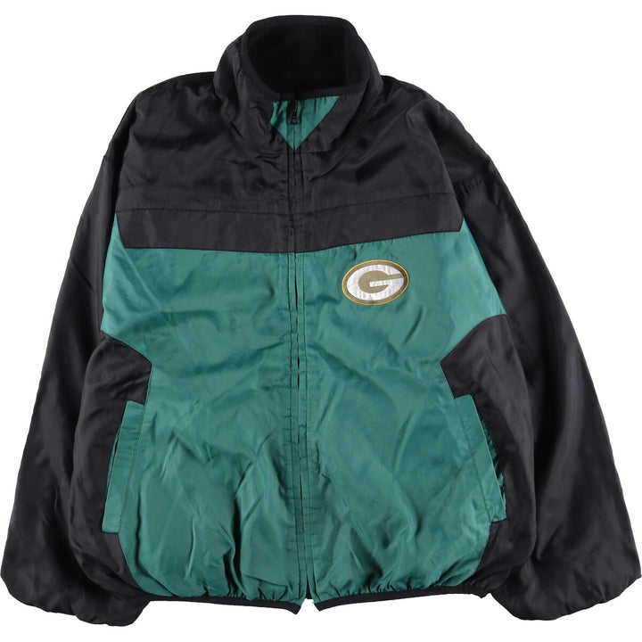 NFL GREEN BAY PACKERS Reversible Nylon x Fleece Jacket Men's XL /eaa377840