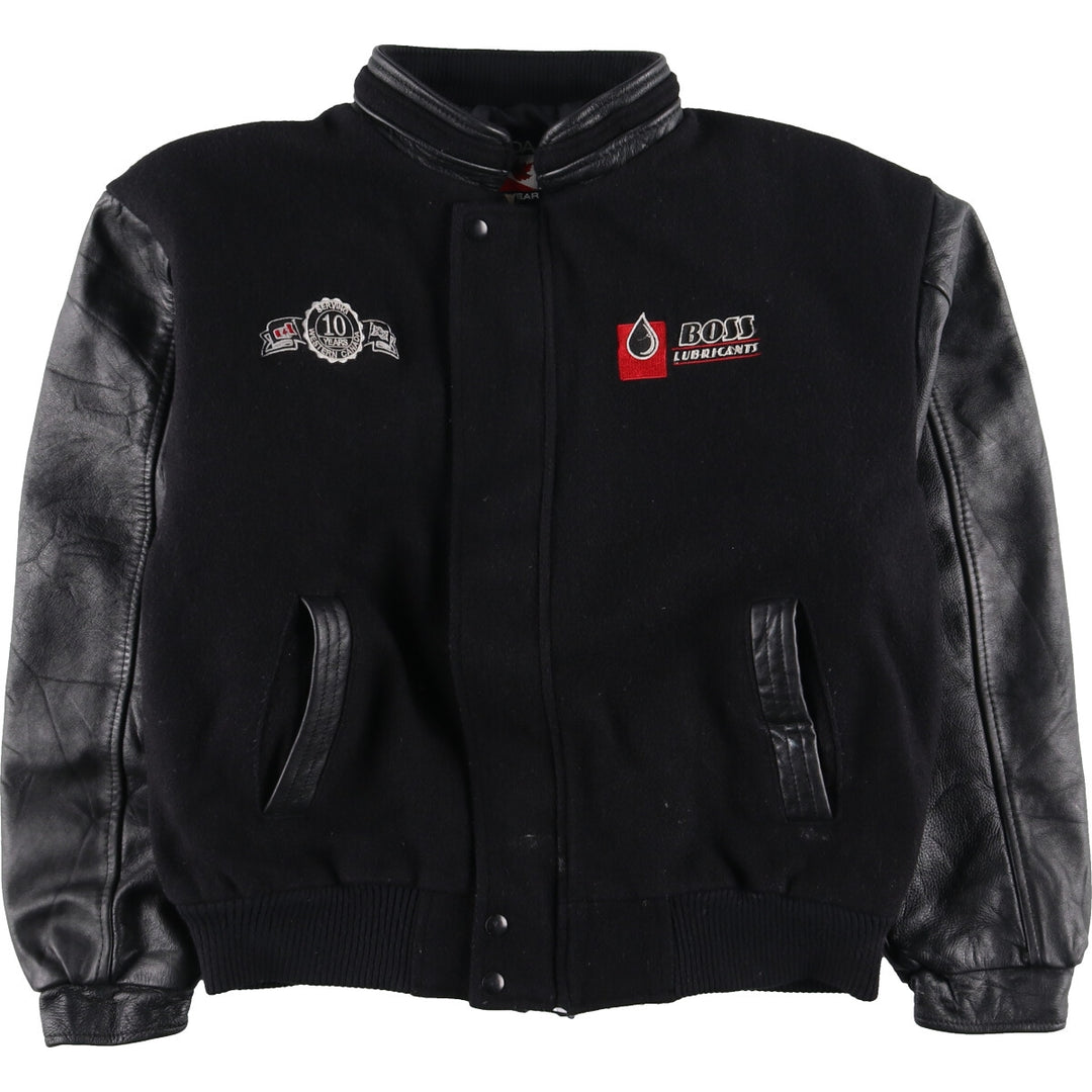 CANADA SPORTSWEAR Leather Sleeve Wool Varsity Jacket Award Jacket Varsity Jacket Made in Canada Men's M /eaa377849