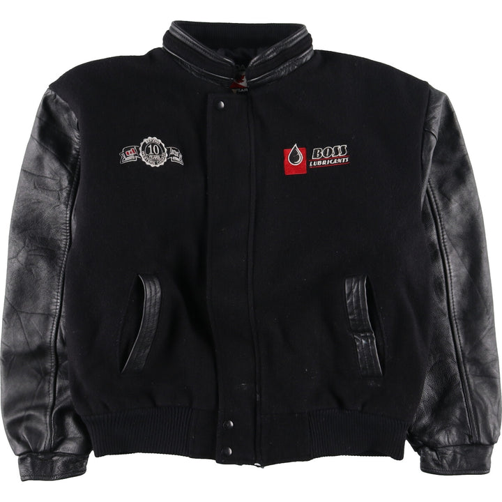 CANADA SPORTSWEAR Leather Sleeve Wool Varsity Jacket Award Jacket Varsity Jacket Made in Canada Men's M /eaa377849