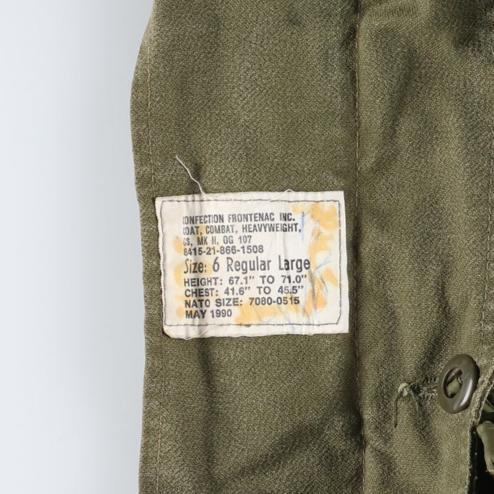 90'S Canadian Army Genuine MK2 Military Combat Jacket Men's XL Vintage /eaa377852