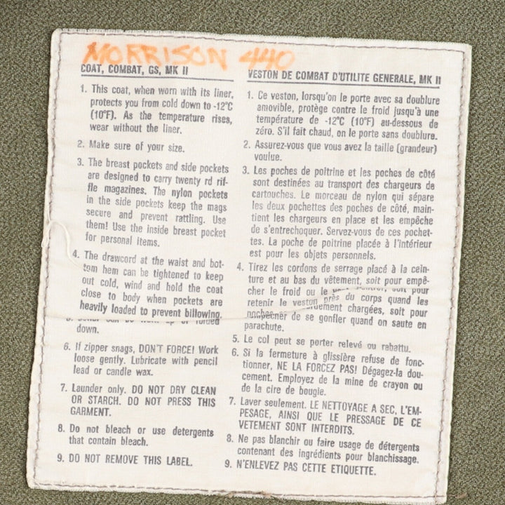 90'S Canadian Army Genuine MK2 Military Combat Jacket Men's XL Vintage /eaa377852