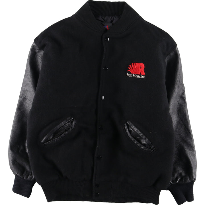 90'S NEW ZLANDER Wool Leather Sleeve Varsity Jacket Award Jacket Varsity Jacket Made in USA Men's M /eaa377873