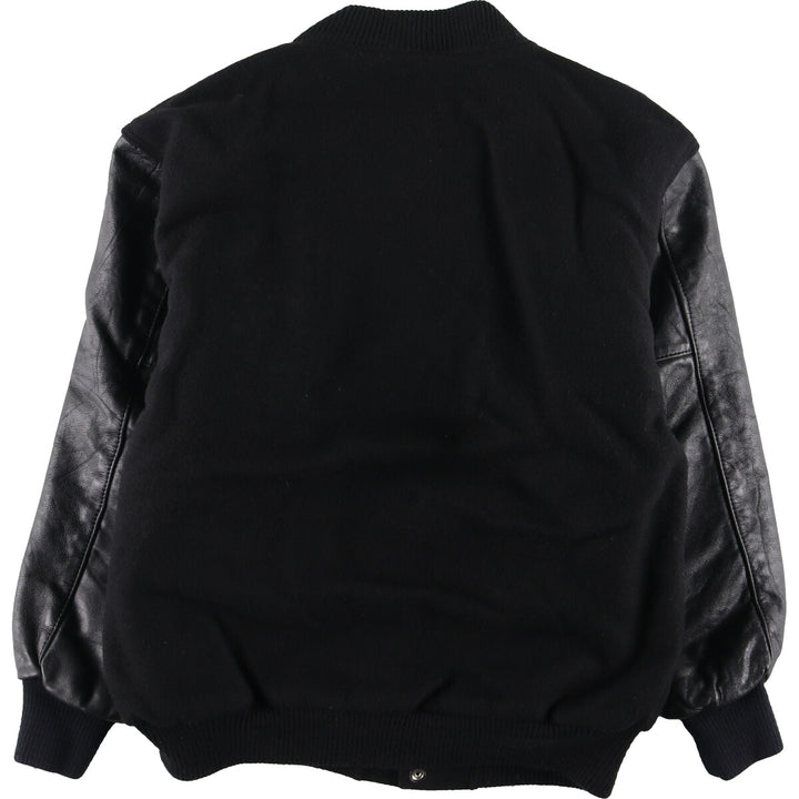 90'S NEW ZLANDER Wool Leather Sleeve Varsity Jacket Award Jacket Varsity Jacket Made in USA Men's M /eaa377873