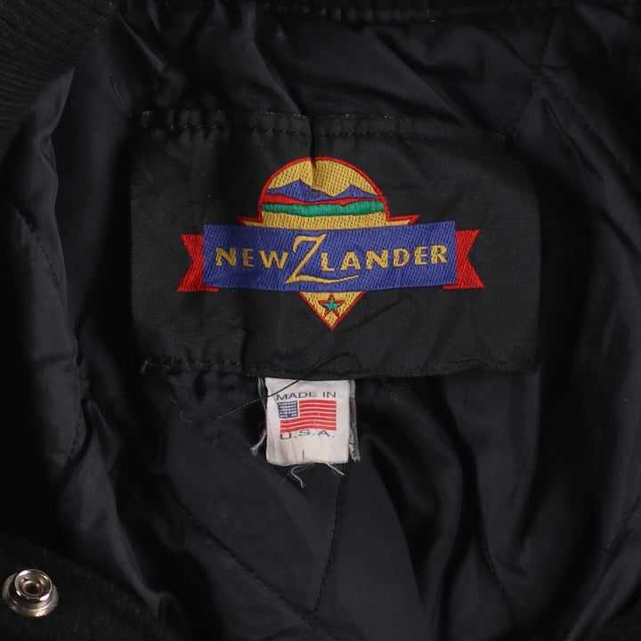 90'S NEW ZLANDER Wool Leather Sleeve Varsity Jacket Award Jacket Varsity Jacket Made in USA Men's M /eaa377873